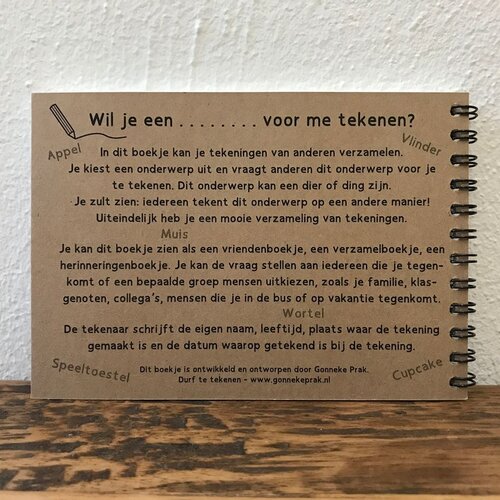 Tekenboekje - Dit boekje is van...  - Wil jij een ... voor mij tekenen