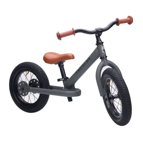 Trybike Trybike steel loopfiets 2 in 1 concept - vintage mat grijs