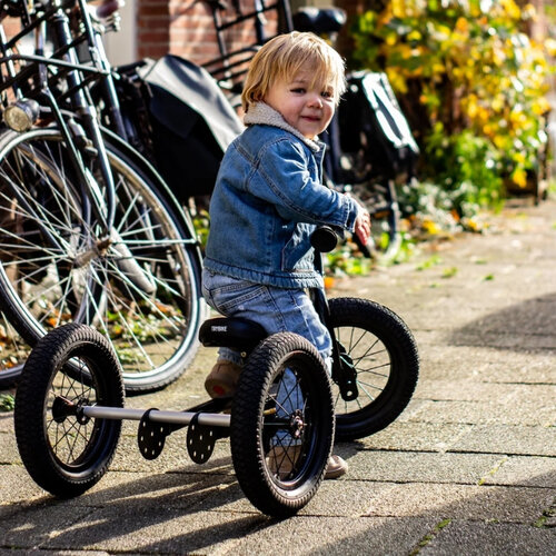 Trybike Trybike steel loopfiets 2 in 1 concept - vintage mat zwart