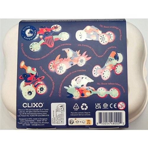 Clixo Clixo Mars Rovers, glow in the dark - 30 stuks