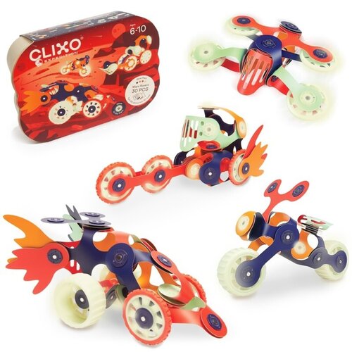 Clixo Clixo Mars Rovers, glow in the dark - 30 stuks
