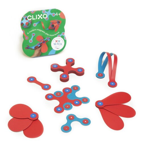 Clixo Clixo Itsy start - flamingo/turquoise, 18 stuks Clixo Clixo Itsy start - flamingo/turquoise, 18 stuks