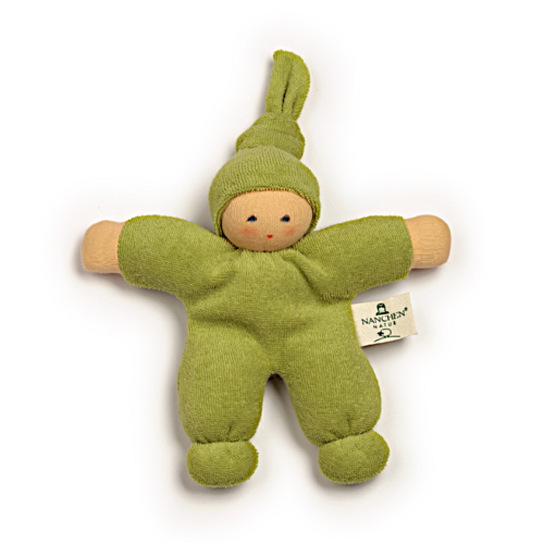 Nänchen Natur poppen Nänchen Natur Knuffelpopje Pimpel groen