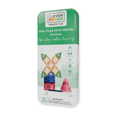 Cleverclixx Magnetische tegels Cleverclixx mini tegels - Travel set pastel Cleverclixx Magnetische tegels Cleverclixx mini tegels - Travel set pastel