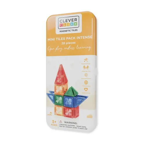 Cleverclixx Magnetische tegels Cleverclixx mini tegels - Travel set regenboog Cleverclixx Magnetische tegels Cleverclixx mini tegels - Travel set regenboog