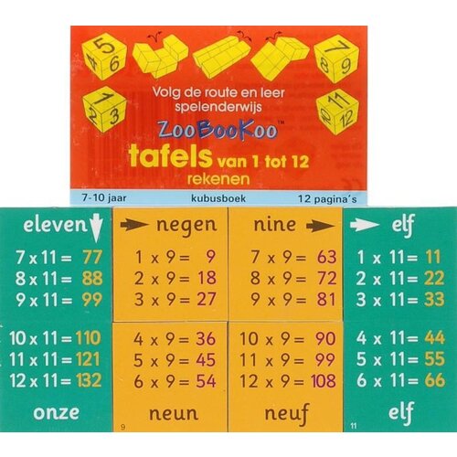 Zoobookoo Zoobookoo blokpuzzel Tafels