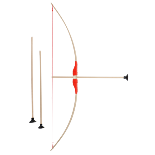 BestSaller Bestsaller Houten handboog gekleurd met schietgat en drie pijlen