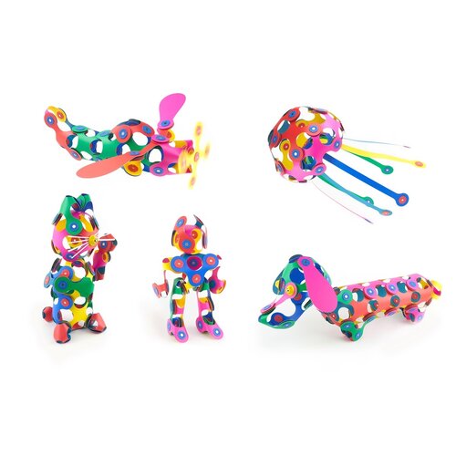 Clixo Clixo Super Rainbow, bouwdoos regenboog, 60 stuks