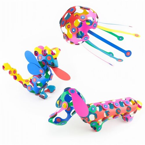 Clixo Clixo Super Rainbow, bouwdoos regenboog, 60 stuks