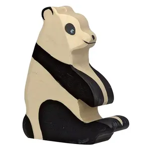 Holztiger Holztiger pandabeer, zittend 10 cm