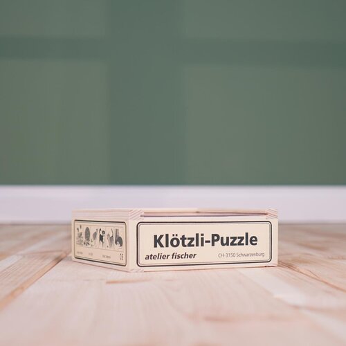 Atelier Fischer Atelier Fisher handgemaakt Blokkenpuzzel Huisdieren 9-delig