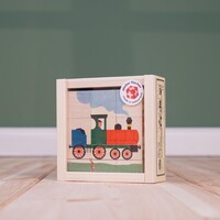 Blokkenpuzzel voertuigen 9-delig