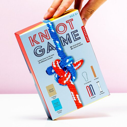Kikkerland design Knot Game - Het knopenspel, leer 20 verschillende knopen Kikkerland design Knot Game - Het knopenspel, leer 20 verschillende knopen