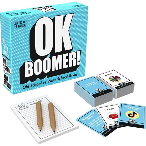 OK Boomer - Old school versus new school trivia, vanaf 14 jaar OK Boomer - Old school versus new school trivia, vanaf 14 jaar