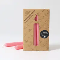 Roze Bijenwaskaars 10% - 12 stuks