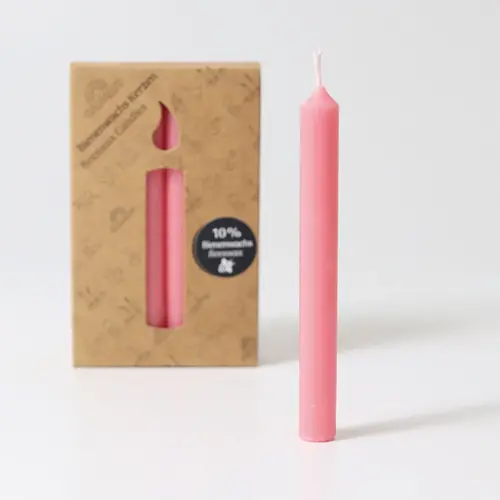 Grimm's Grimm's Roze Bijenwaskaarsjes 10% - 12 stuks