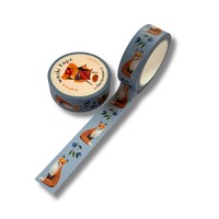 Washi tape plasticvrij - bosbes - vosjes