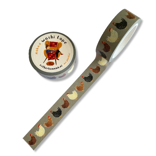 Esther Bennink Washi tape plasticvrij - kippen
