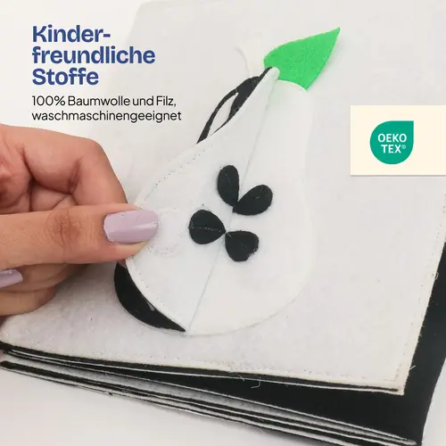 Jolly designs - Quiet Books Jolly Designs Vilten boekje contrast