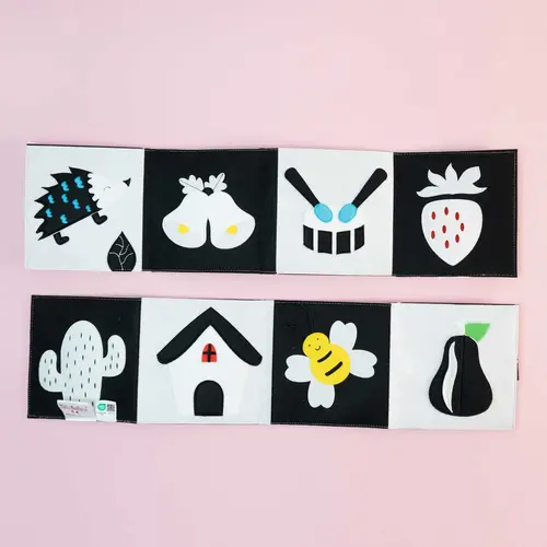 Jolly designs - Quiet Books Jolly Designs Vilten boekje contrast