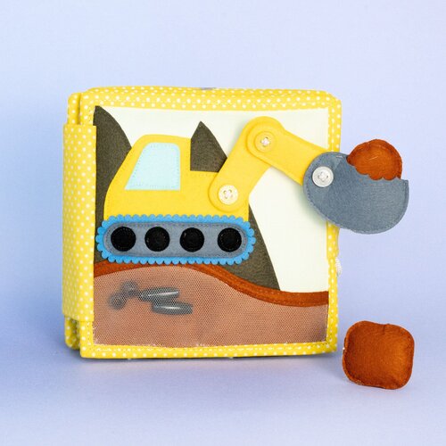 Jolly designs - Quiet Books Quiet book Mijn eerste Graafmachine Jolly designs - Quiet Books Quiet book Mijn eerste Graafmachine