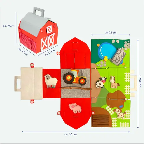 Jolly designs - Quiet Books Jolly Designs Speelset boerderij - farmlife, vanaf 2 jaar