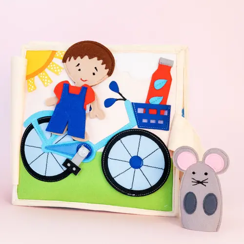 Jolly designs - Quiet Books Jolly Designs Quiet Book My First Bicycle - 6 Pagina's, vanaf 18 maanden Jolly designs - Quiet Books Jolly Designs Quiet Book My First Bicycle - 6 Pagina's, vanaf 18 maanden