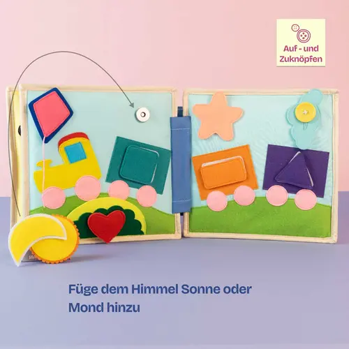 Jolly designs - Quiet Books Jolly Designs Quiet book jonge uil pastel, vanaf 12 maanden