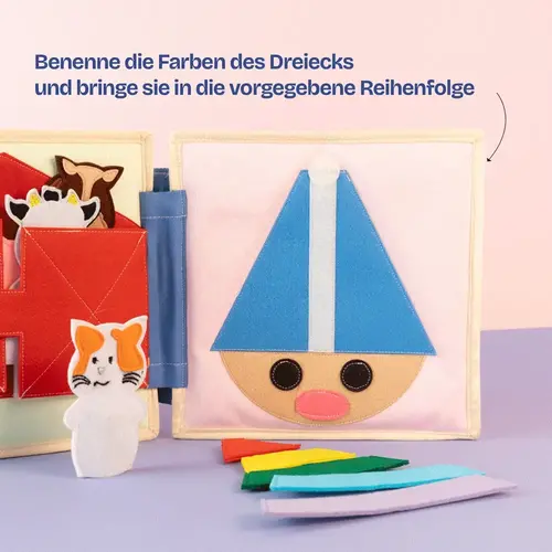 Jolly designs - Quiet Books Jolly Designs Quiet book jonge uil pastel, vanaf 12 maanden