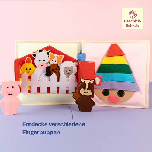 Jolly designs - Quiet Books Jolly Designs Quiet book jonge uil pastel, vanaf 12 maanden