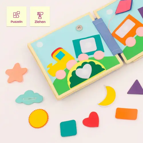 Jolly designs - Quiet Books Jolly Designs Quiet book jonge uil pastel, vanaf 12 maanden