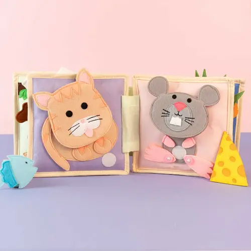 Jolly designs - Quiet Books Jolly designs Mini Quiet book Dierenvrienden, vanaf 8 maanden Jolly designs - Quiet Books Jolly designs Mini Quiet book Dierenvrienden, vanaf 8 maanden