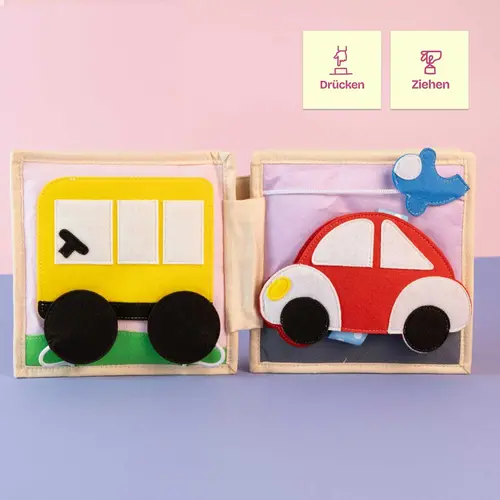 Jolly designs - Quiet Books Jolly designs Mini quiet book Vliegtuig vanaf 18 maanden