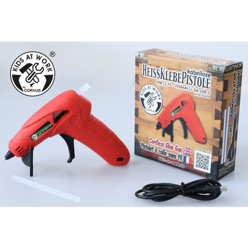 Kids at work kindergereedschap van Corvus Toys Kids at Work Lijmpistool snoerloos Kids at work kindergereedschap van Corvus Toys Kids at Work Lijmpistool snoerloos