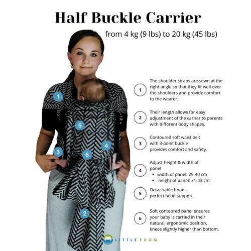 Little Frog Little Frog - Draagzak cross hybrid - Natural Miles