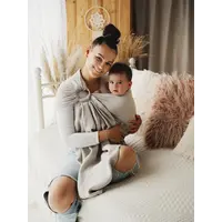 Ringsling linnen - Light fog - Maat S