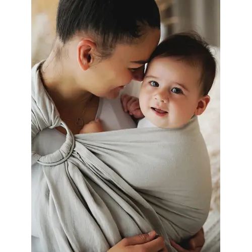 Little Frog Litlle Frog - Ringsling Pure Linen Light fog - Maat S