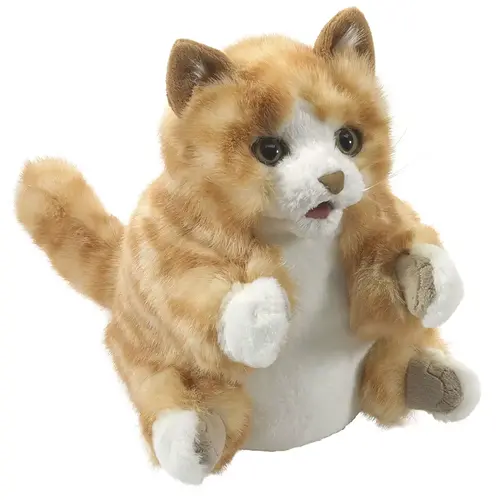 Folkmanis handpoppen en poppenkastpoppen Folkmanis Orange Tabby cat - Handpop rode gestreepte kater Folkmanis handpoppen en poppenkastpoppen Folkmanis Orange Tabby cat - Handpop rode gestreepte kater