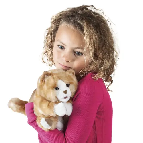 Folkmanis handpoppen en poppenkastpoppen Folkmanis Orange Tabby cat - Handpop rode gestreepte kater Folkmanis handpoppen en poppenkastpoppen Folkmanis Orange Tabby cat - Handpop rode gestreepte kater