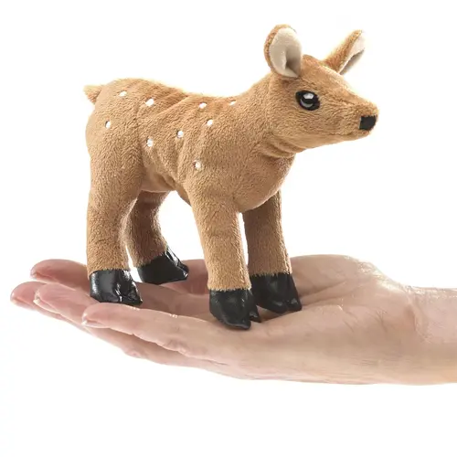 Folkmanis handpoppen en poppenkastpoppen Vingerpop hertje - reekalf Folkmanis handpoppen en poppenkastpoppen Vingerpop hertje - reekalf