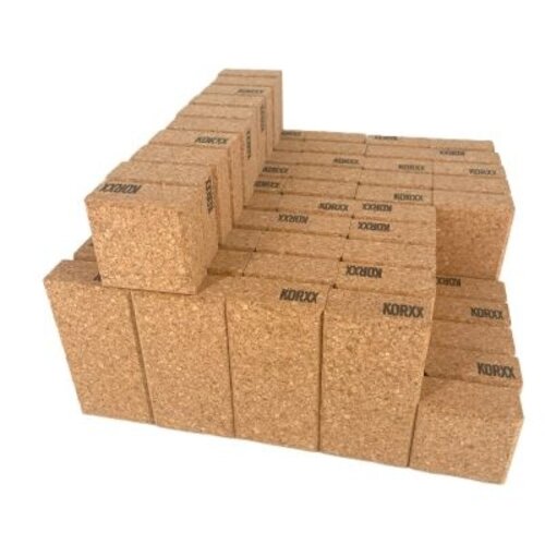 KORXX kurk blokken KORXX Cuboid M - 60 kurk blokken met canvas doos