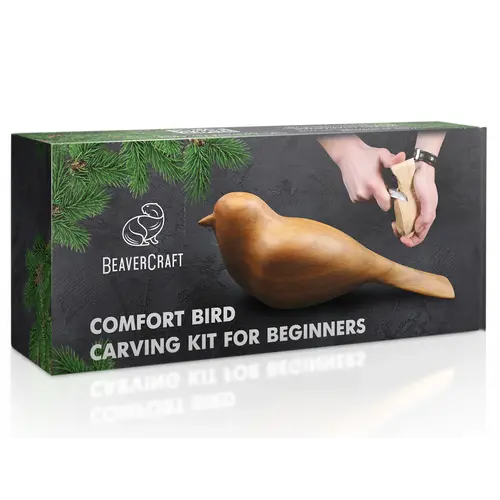 Beavercraft beavercraft Complete houtsnijset 'Vogelfiguur' voor beginners