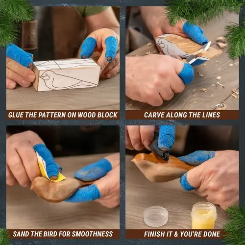 Beavercraft beavercraft Complete houtsnijset 'Vogelfiguur' voor beginners