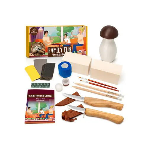Beavercraft Beavercraft Familie houtsnijset met twee messen