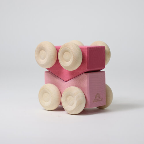 Grimm's Grimm's houten Stapelauto's roze