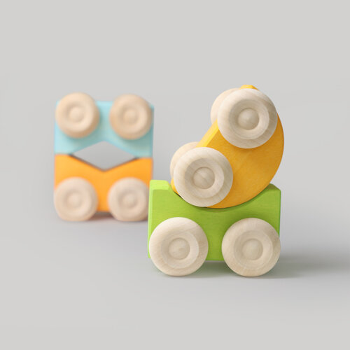 Grimm's Grimm's houten Stapelauto's groen