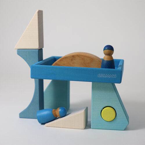 Grimm's Grimm's houten Bouwset en puzzel boot vanaf 1 jaar