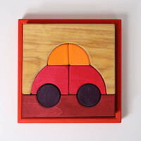 Bouwset en puzzel Rood