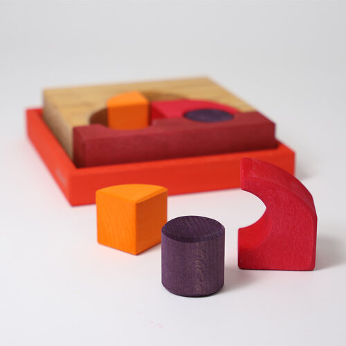 Grimm's Grimm's houten bouwset Auto vanaf 1 jaar - Rood