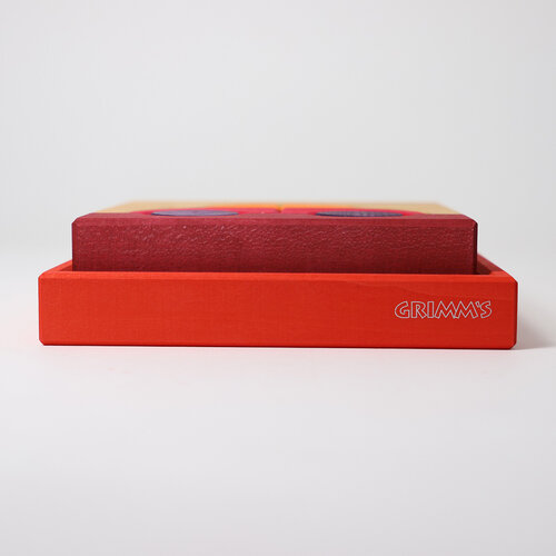 Grimm's Grimm's houten bouwset Auto vanaf 1 jaar - Rood